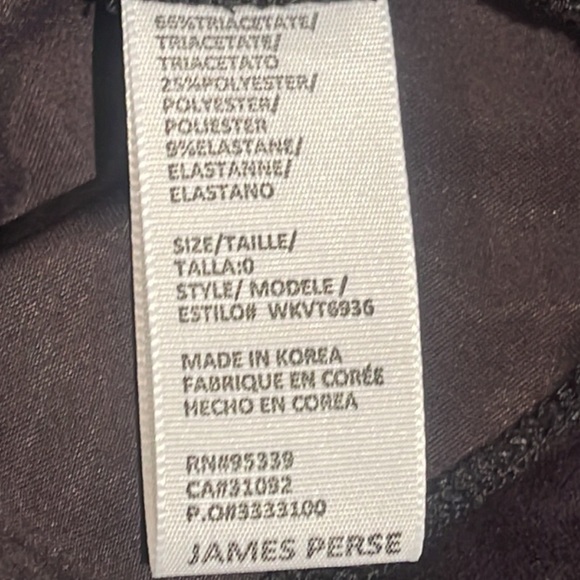 NWT JAMES PERSE Fitted Low Back Velvet Dress in Black XS - Picture 11 of 13